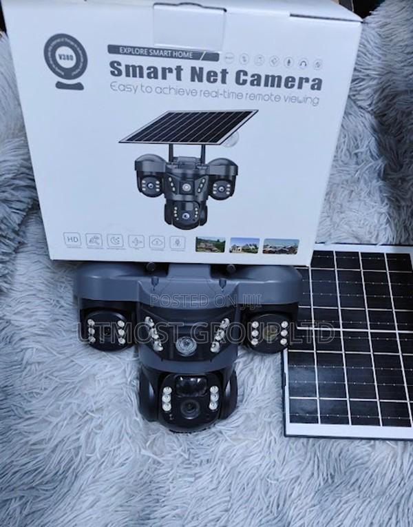 Outdoor Solar Wifi Triple Lens Camera Day Night Vision - main view