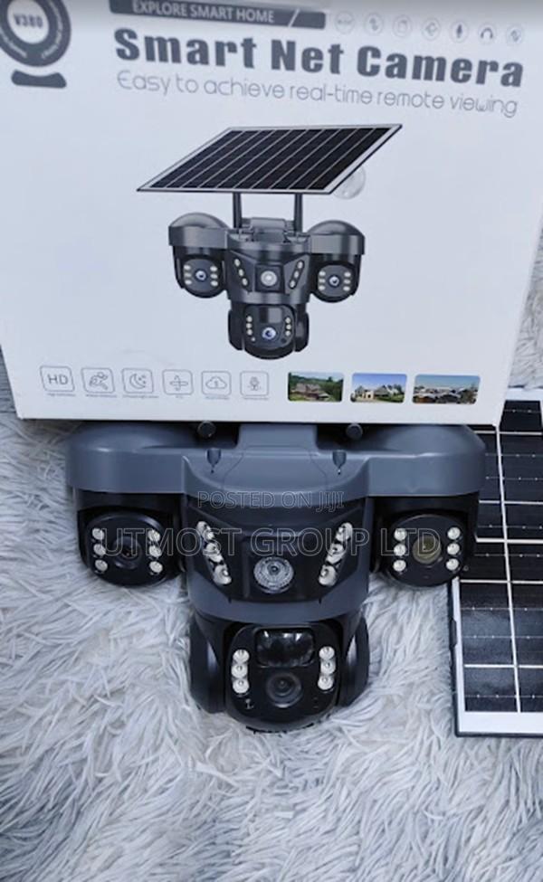 Triple Lens Solar Camera Wifi Hd Security System