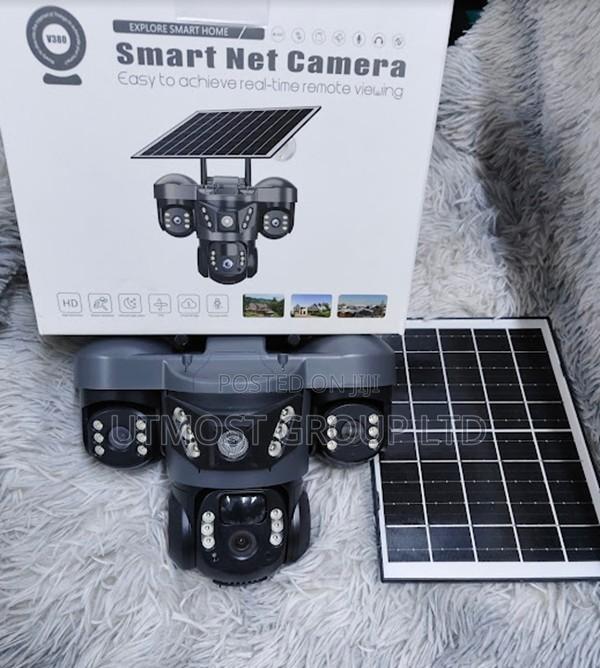 Solar Wifi CCTV Camera Triple Lens for Farm Security - main view