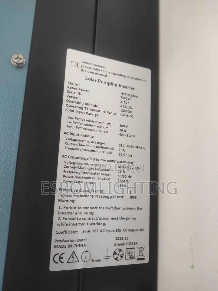 Hober 7.5kw Solar Pumping Inverter