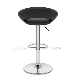 Leather Round Adjustable Counter Bar Stool