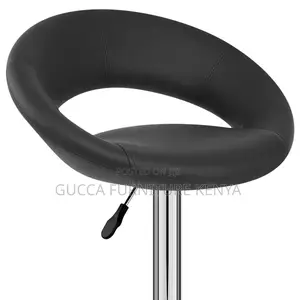 Leather Round Adjustable Counter Bar Stool