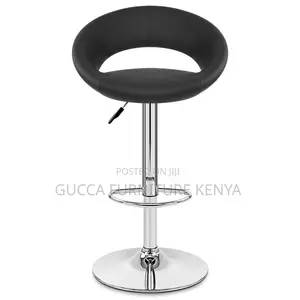 Leather Round Adjustable Counter Bar Stool