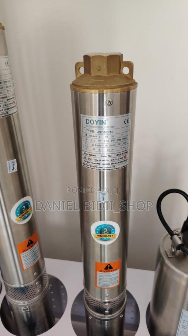 Doyin Dc Solar Submersible Waterpump 5m3/H 800w 80m 1hp