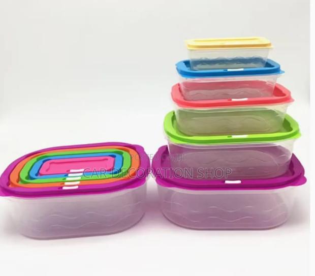 5pc Airtight Food Storage Containers Kitchen Pantry Dry Food Snap Lid