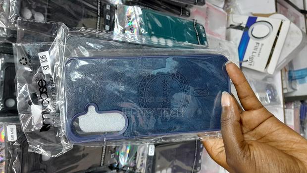 Hukinx Leather Case for Samsung Galaxy A26 Back Cover Silicone -Blue - main view