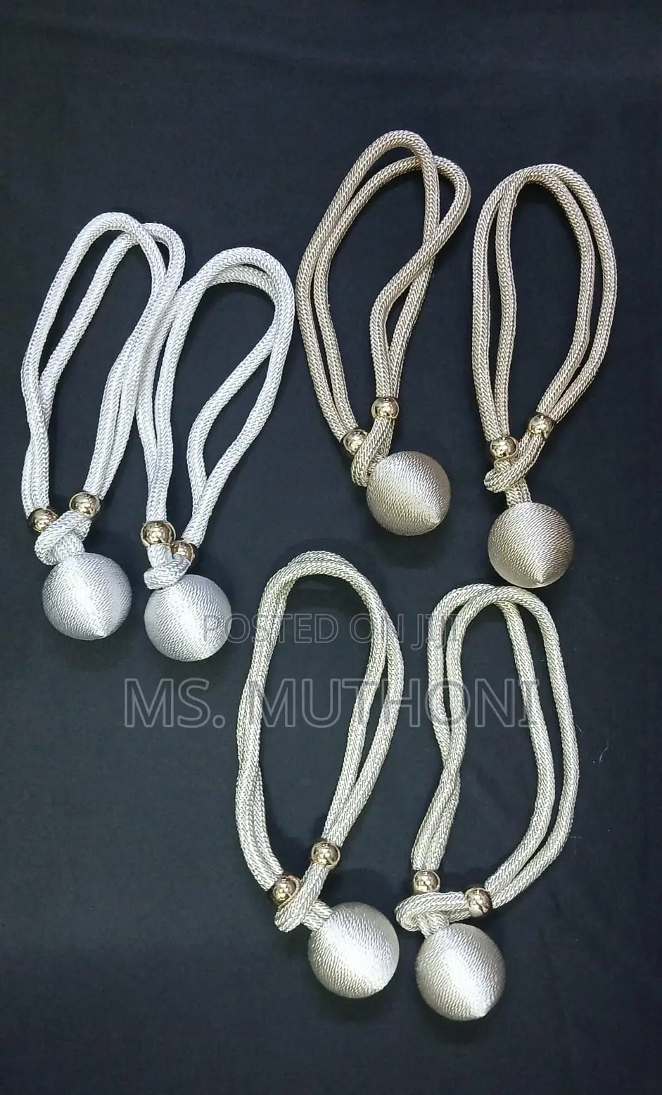 *A Pair of Simple Minimalist Curtain Tie Backs/Straps*
