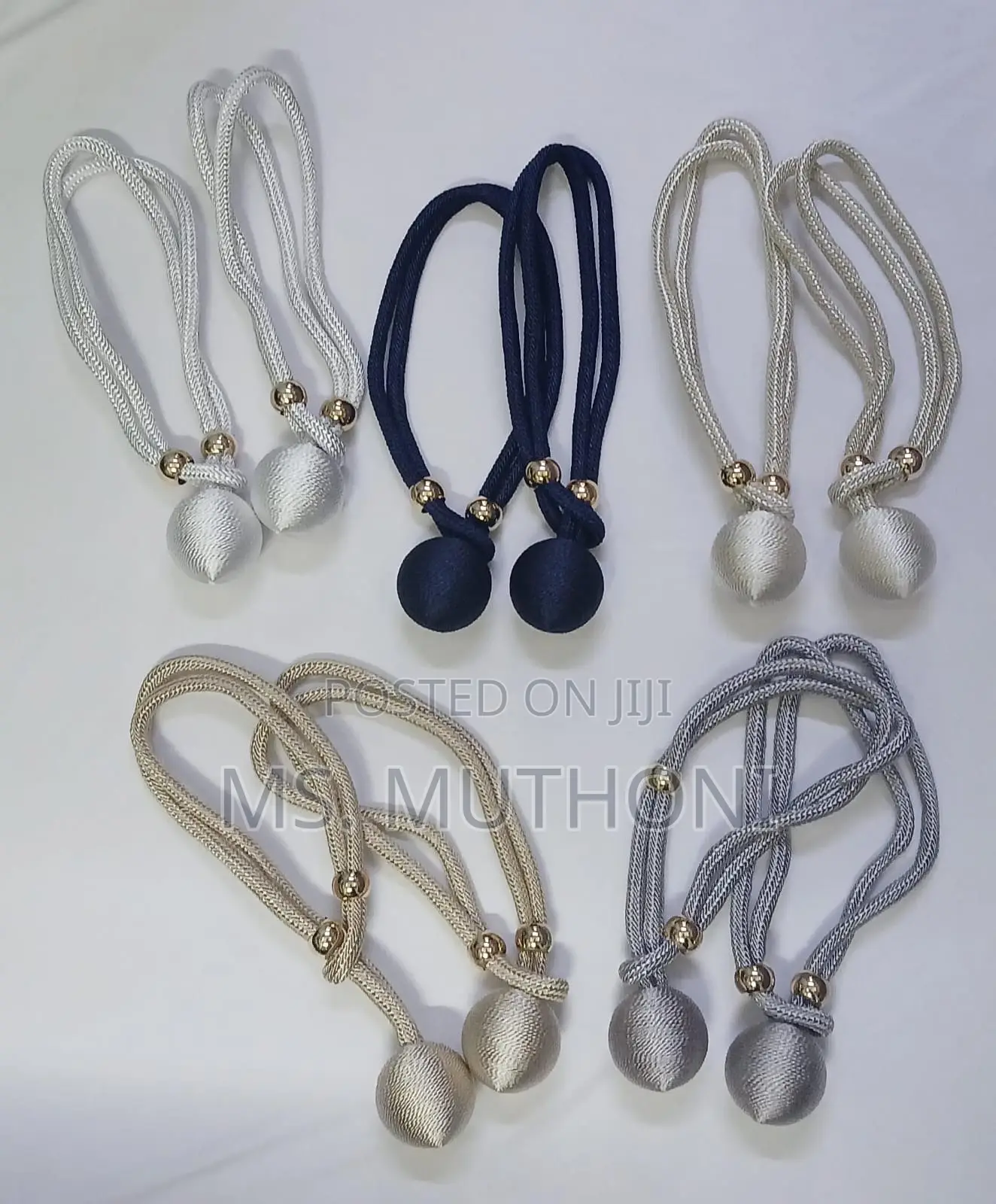 *A Pair of Simple Minimalist Curtain Tie Backs/Straps*
