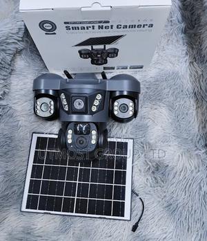 Solar Wifi Camera Triple Lens Hd Outdoor Security - thumbnail 2