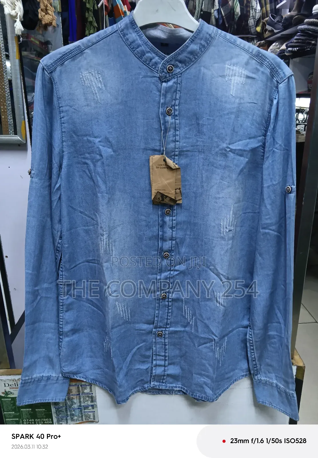 Quality Casual Denim Cordry Long Sleeved Collar Double Pocket Shirts