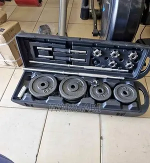 Black Chrome 50 KGS Dumbbells Set Gy12