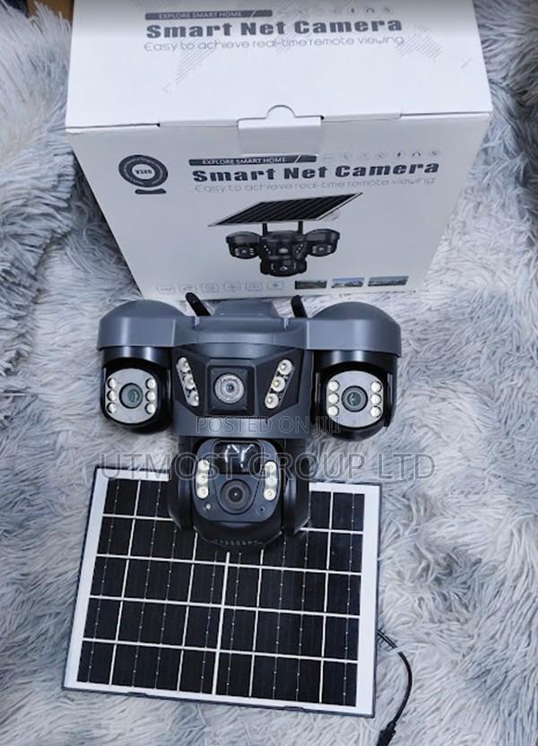 Triple Lens Solar Powered CCTV Camera Wifi Outdoor