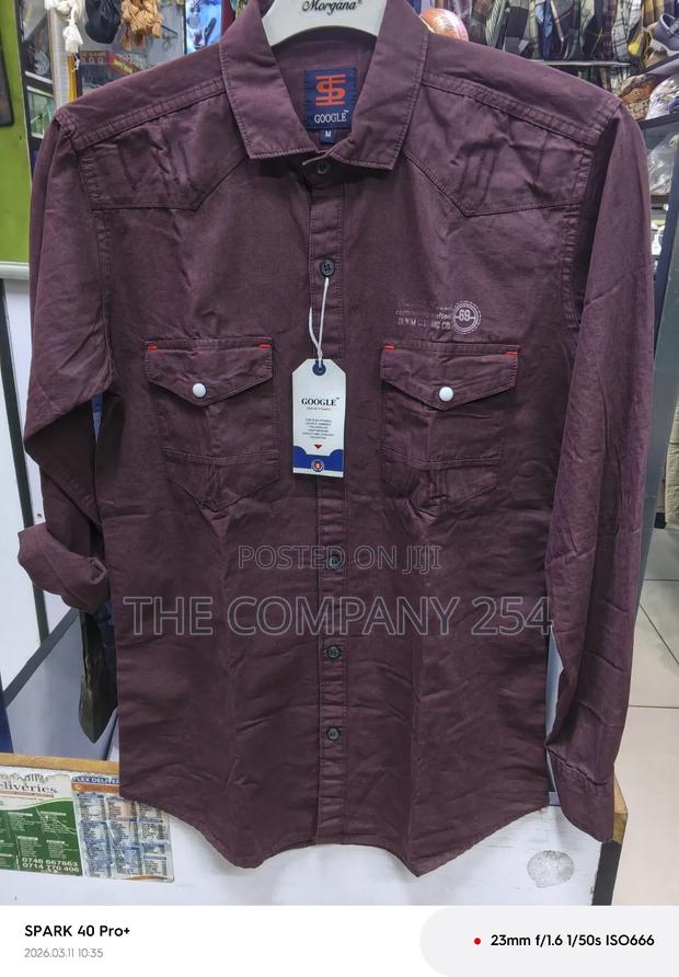 Quality Casual Denim Designer Jeans Collar Shirts Double Pockets - thumbnail 6