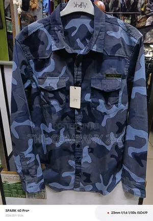 Quality Casual Camoflage Combat Collar Long Sleeved Shirts