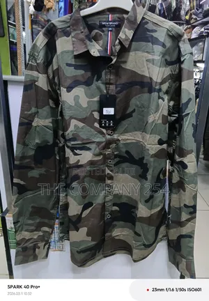 Quality Casual Camoflage Combat Collar Long Sleeved Shirts