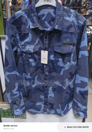 Quality Casual Camoflage Combat Collar Long Sleeved Shirts