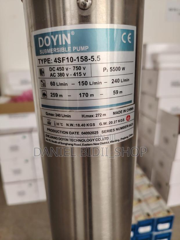 Dc Solar Submersible Pump 3.0hp 2200w 5m3/H 235m