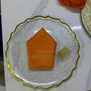 1pc Table Napkin With a Gold Ring Good for Dining Table Decoration