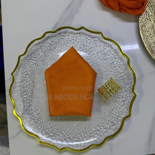 1pc Table Napkin With a Gold Ring Good for Dining Table Decoration