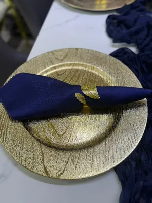 1pc Table Napkin With a Gold Ring Good for Dining Table Decoration