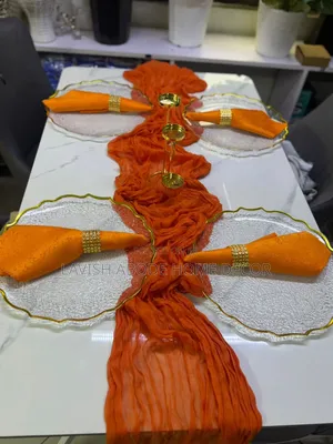 Table Runner Orange Cheese Clothe Gauze