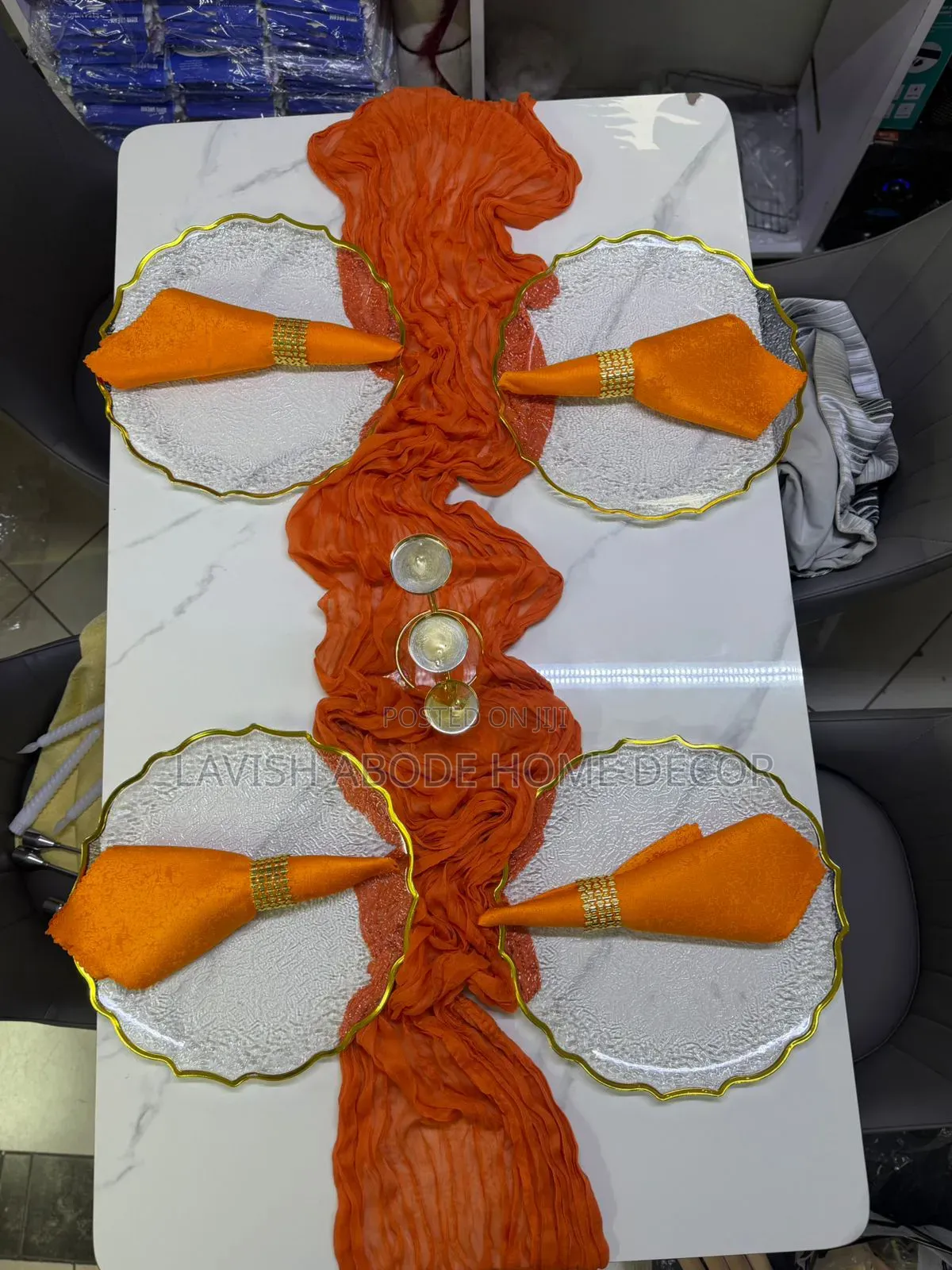 Table Runner Orange Cheese Clothe Gauze