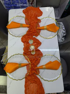 Table Runner Orange Cheese Clothe Gauze