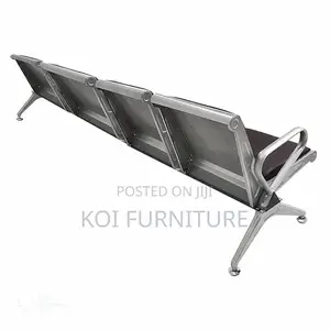Office Bench; Four Seaters Heavy Padded Leather Reception Bench
