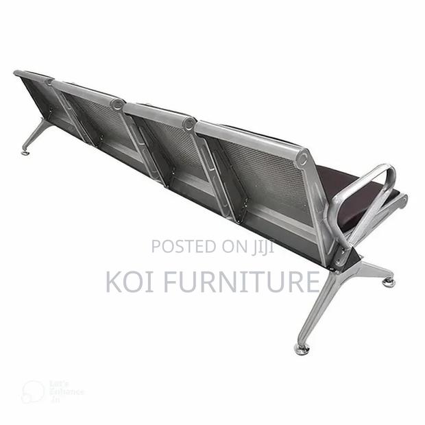 Office Bench; Four Seaters Heavy Padded Leather Reception Bench - thumbnail 2