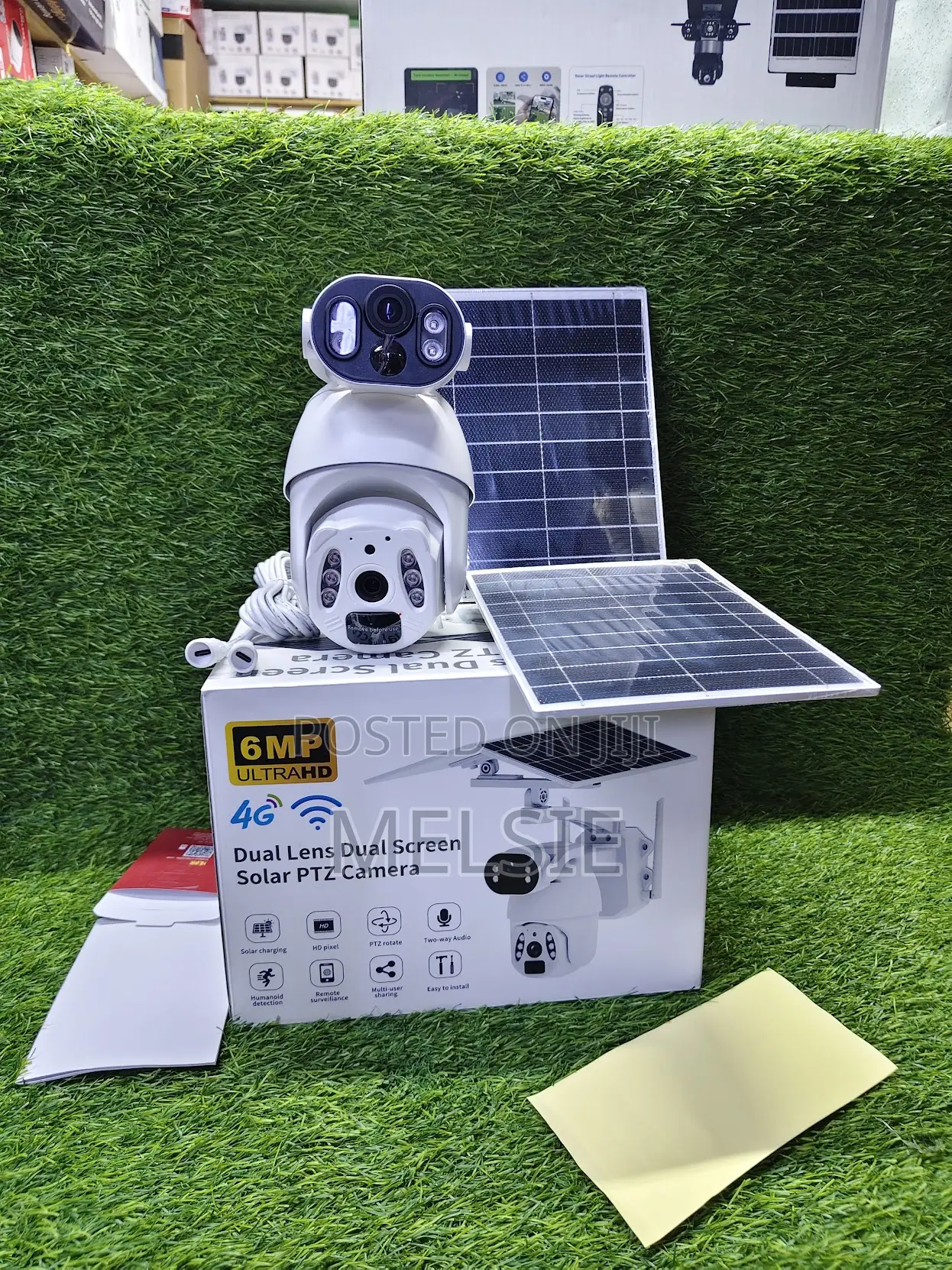 Ubox 6mp Dual Lens Solar PTZ Camera CCTV Outdoor PTZ Camera