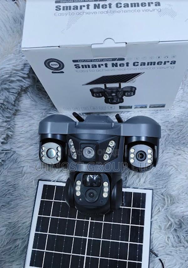 Triple Lens Hd Solar Wifi Camera for Home Security - main view