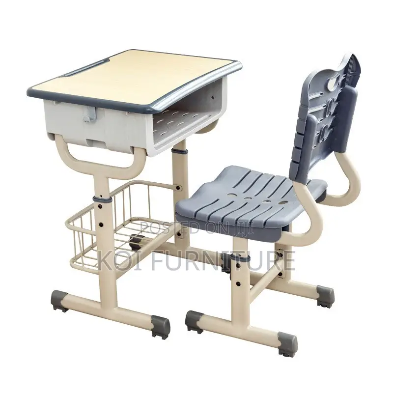 Kids Furniture; Adjustable Home School Desk Chair Set