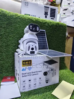 Ubox 6mp Dual Lens Solar Powered PTZ Camera Dual Panel Security