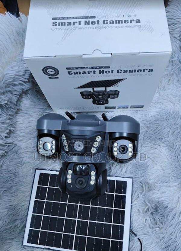 Solar Wifi Triple Lens CCTV Camera With Night Vision