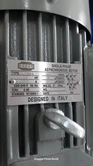 5hp STCL Single Phase Electric Motor 1450rpm