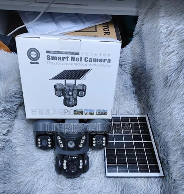 Triple Lens Solar Wifi Camera Night Vision Security