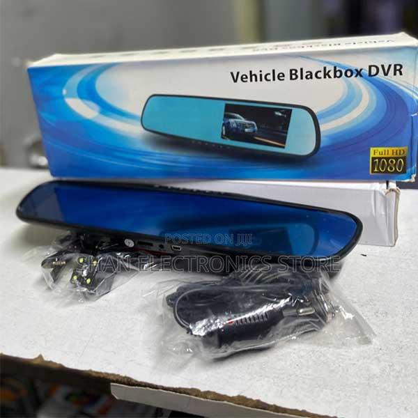 Dual Lens Rearview Mirror Dash Cam 1080p DVR With G-Sensor 4.3-Inch