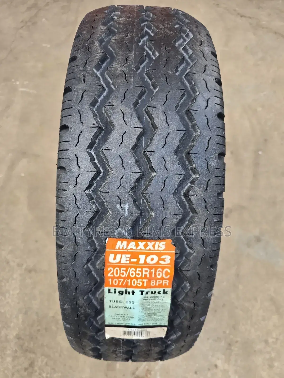 205 /65 R16 Maxxis Tyres (Ue) Commercial.