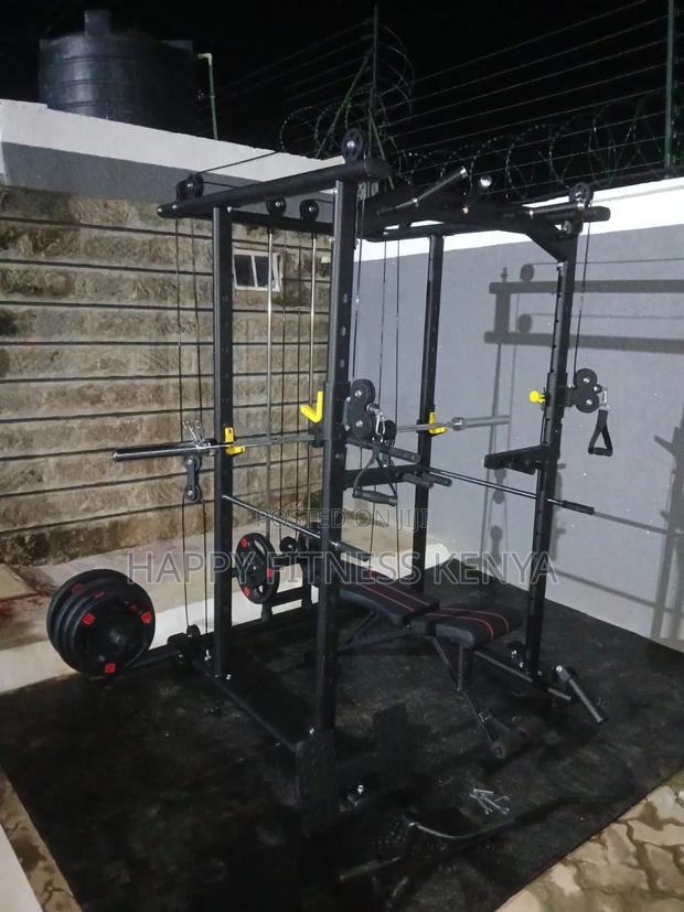 Home Gym Set Up For Strength, Squat, Chest, Back , Arms And Shoulders