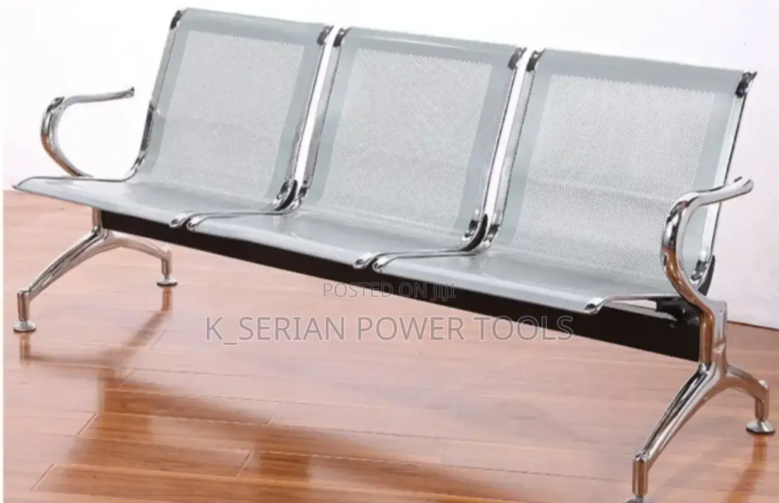 3-Link Non-Padded Waiting Bench/Waiting Bench
