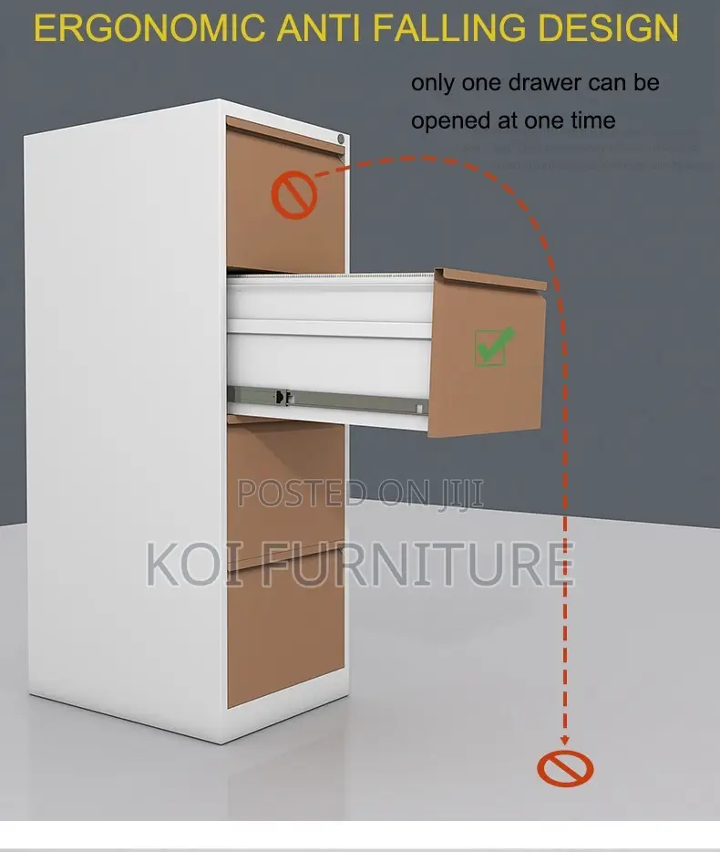 Office Cabinet; Four Drawers Golden Secure Cabinet