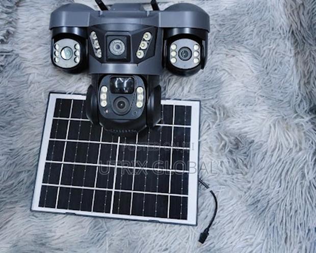 Triple Lens Solar Wifi Cctv Camera Motion Detection - main view