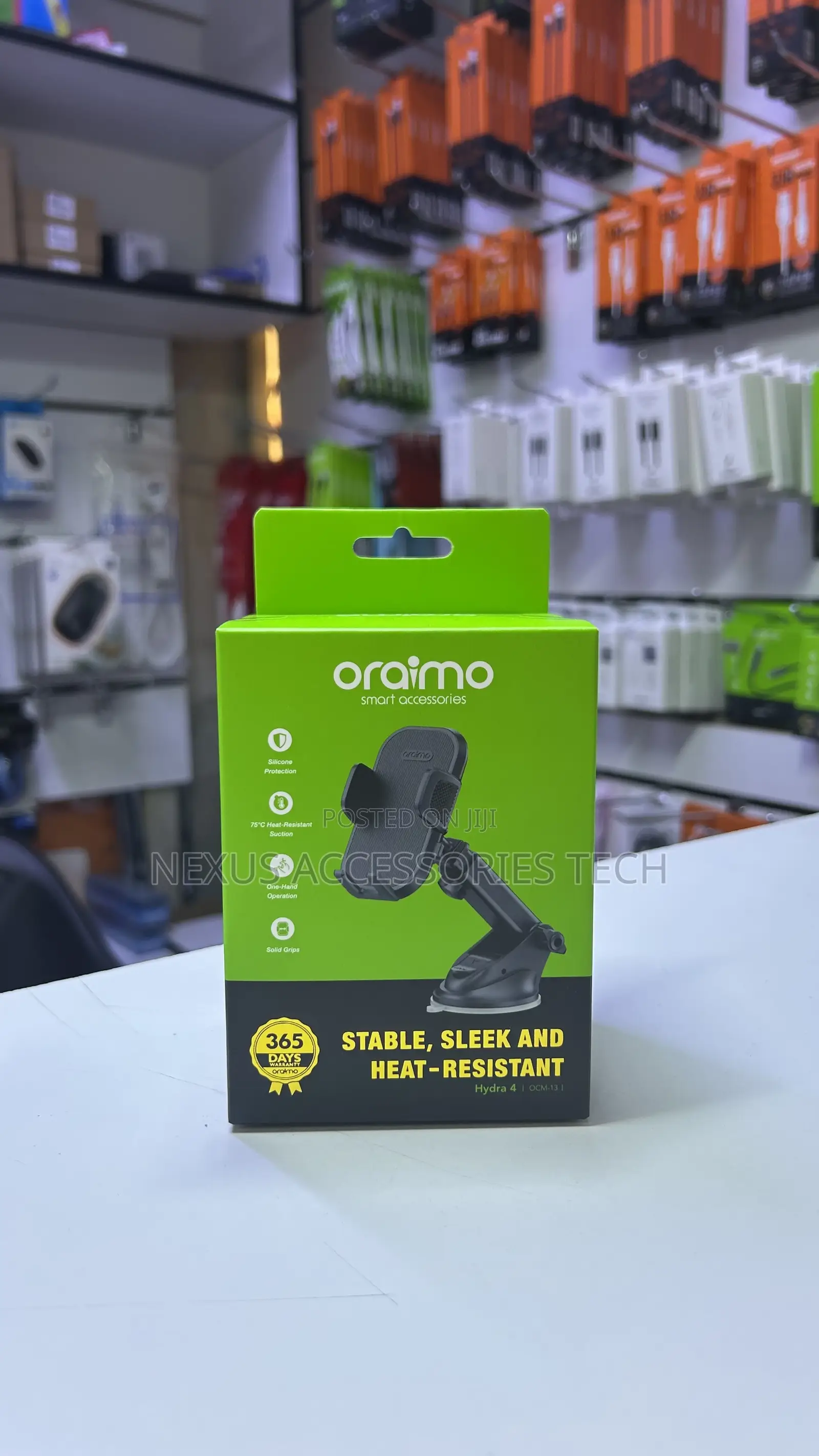 Oraimo Hydra 4 Ocm-13 Car Phone Holder – Heat Resistant Strong Grip