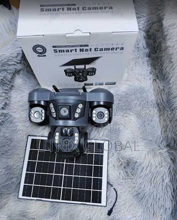 Smart Wifi Solar Cctv Camera Triple Lens Hd View