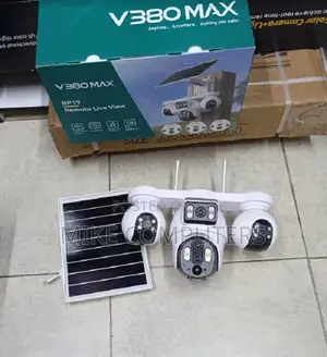 Solar Outdoor Camera 12mp 10x Ai Human Detection Four Lenses