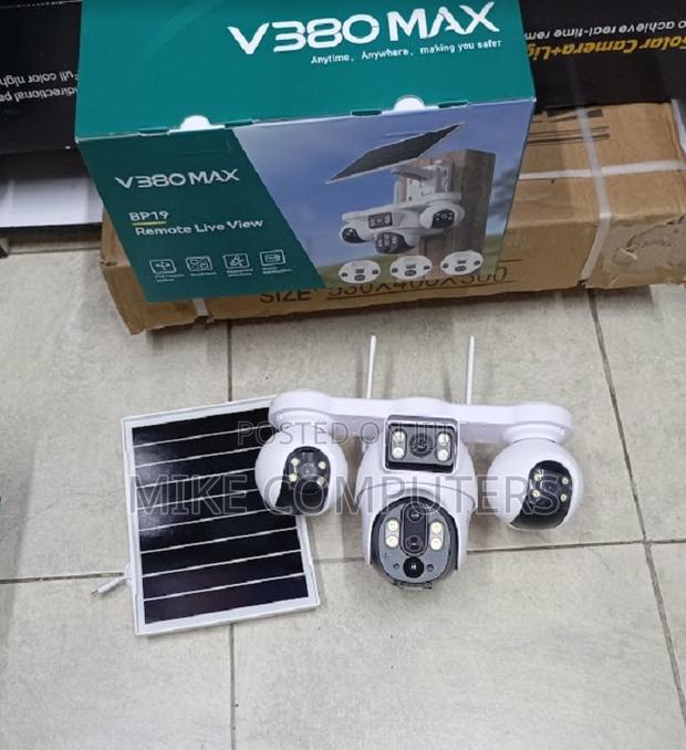 Solar Outdoor Camera 12mp 10x Ai Human Detection Four Lenses
