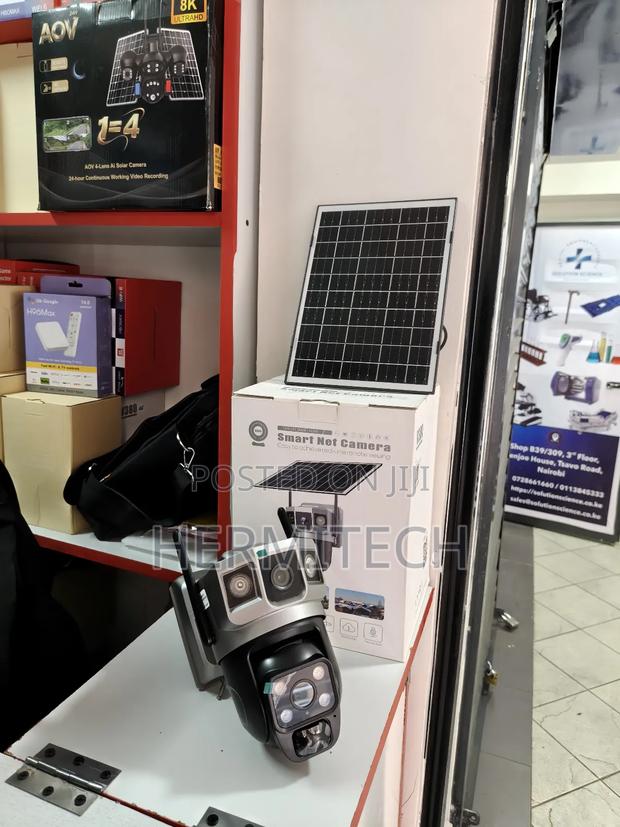 Easy to Install PTZ Cameras With 2 Camera Lens 4g Smart Solar Powered