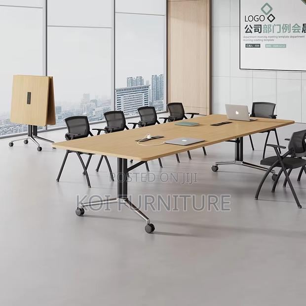 Office Table; 2.4m Foldable Meeting Boardroom Mobile Table - thumbnail 5