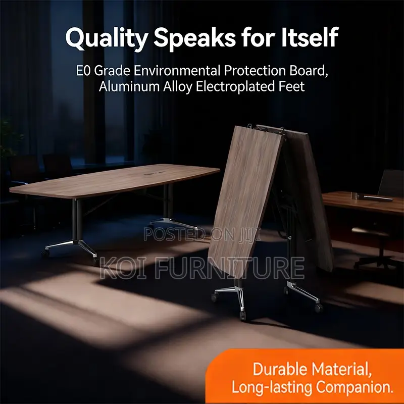 Office Table; 2.4m Foldable Meeting Boardroom Mobile Table