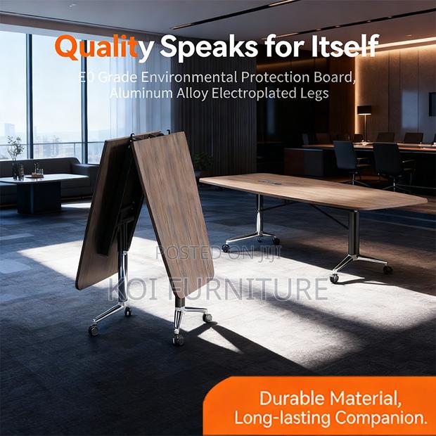 Office Table; 2.4m Foldable Meeting Boardroom Mobile Table - thumbnail 10